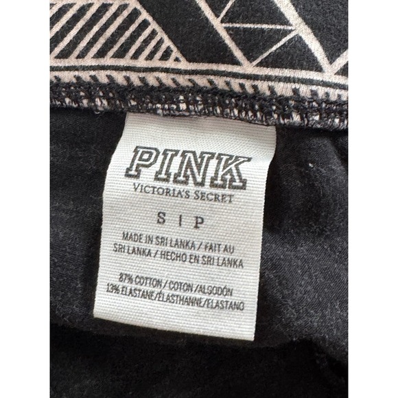 2 Pairs PINK Victoria's Secret Shorts S Camo Black Aztec Print Yoga Gym Lounge - Picture 9 of 9